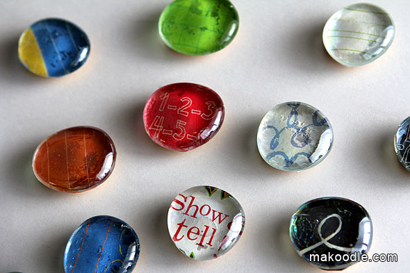 DIY Glass Magnets - Easy Teacher Gift Idea - Makoodle